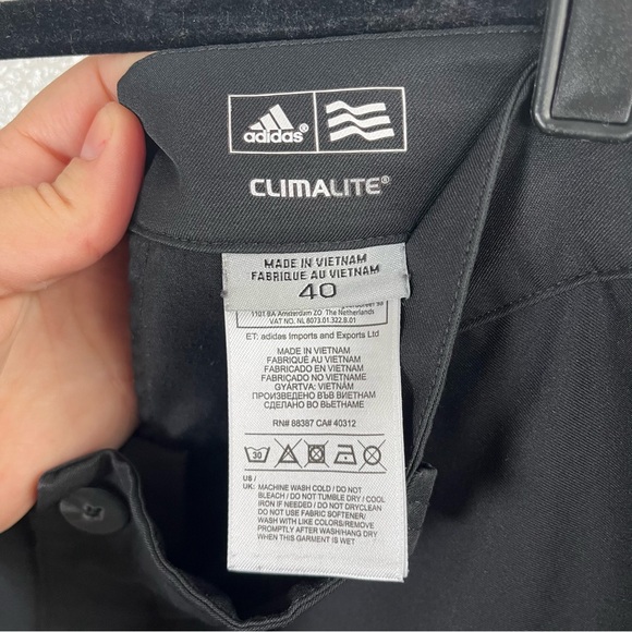 adidas Men's Climalite Black Flat Front Golf Shorts 40 - Picture 5 of 7